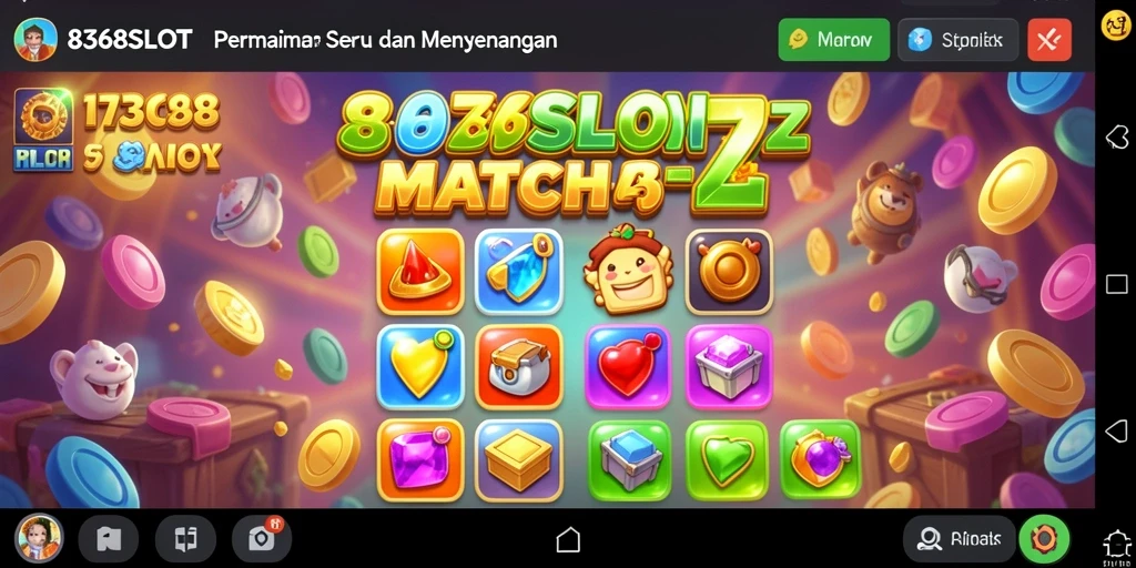 Tampilan gameplay mengasyikkan dari 8368SLOT dalam genre Match-3.