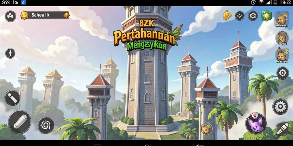 Tampilan screenshot gameplay menara yang mendebarkan di 8ZK.