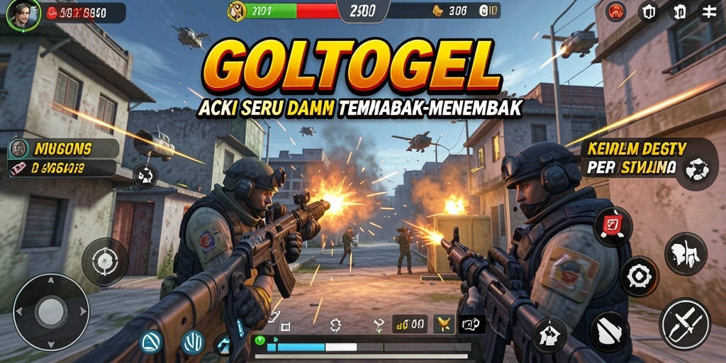 Gameplay GOLTOGEL yang penuh aksi dan ketegangan.