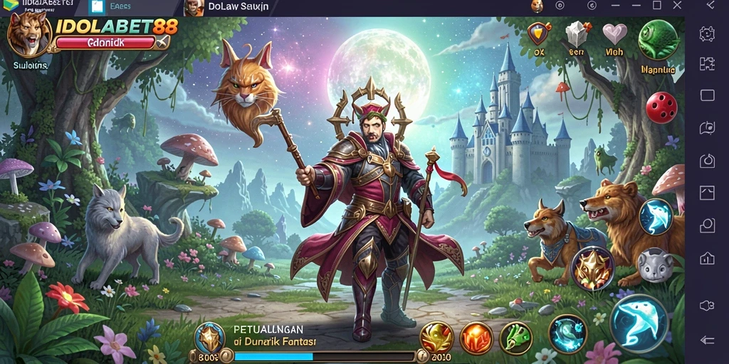 Tampilan gameplay penuh aksi dalam IDOLABET88.