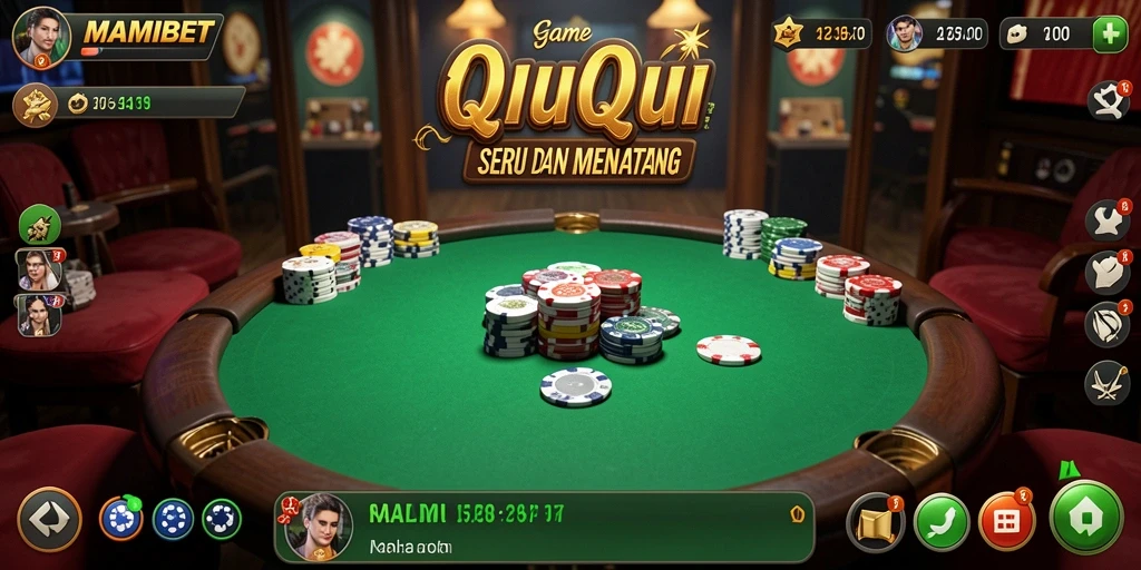 Screenshot gameplay MAMIBET dengan suasana QiuQiu yang menantang.