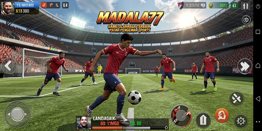 Screenshot MANDALA77 menampilkan aksi seru dalam gameplay olahraga.